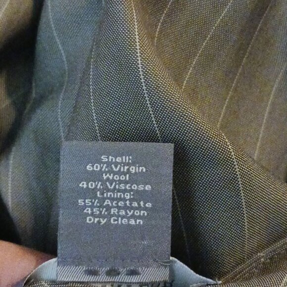 Ann Taylor Pants Taupe Brown Pinstripe Trousers Wide Leg Womens Size 8 Petite - Picture 6 of 6